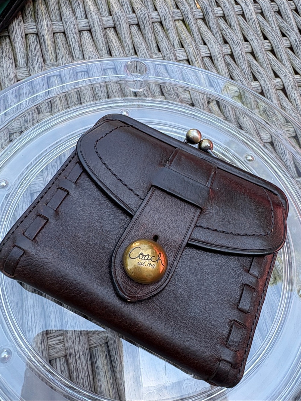 Coach 65th Anniversary Legacy Thompson Kisslock Wallet